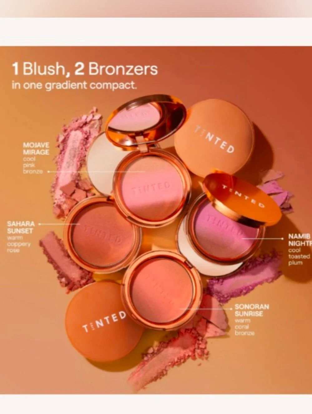 Live Tinted Huebeam Gradient Blushing Bronzer-Color: Mojave Mirage-New In Box